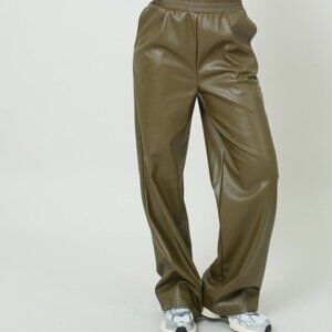 Faux leather pants